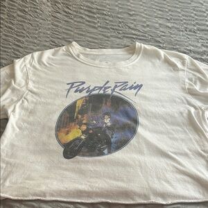Purple Rain Graphic Cropped Tee